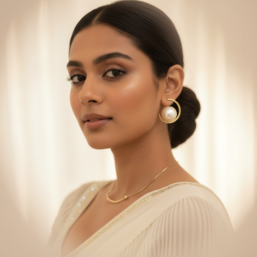 Korean Creative C-Shaped Pearl Earrings for Women Girls Fashion Trend Jewelry Accessories