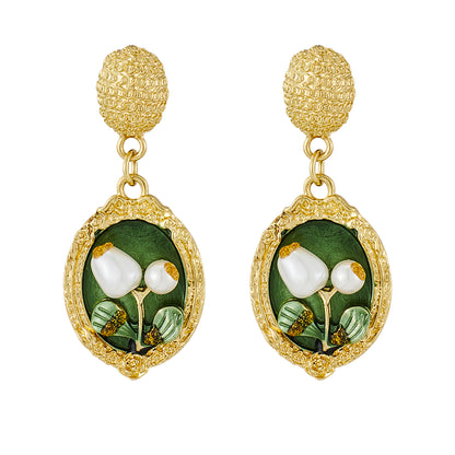 Elegance of the Past Earrings for Women Light Luxury High-End