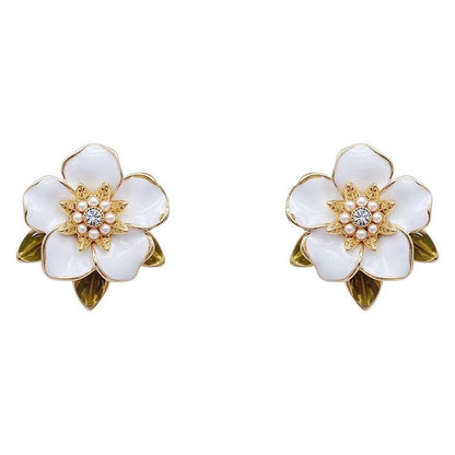 New Style Camellia Earrings for Women Light Luxury High-End Niche Gentle Elegant Flower Shaped