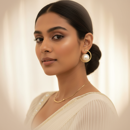 Korean Creative C-Shaped Pearl Earrings for Women Girls Fashion Trend Jewelry Accessories